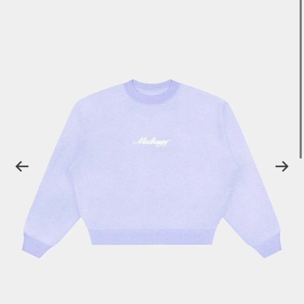 MADHAPPY lavender logo crewneck